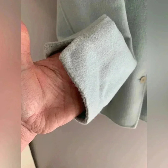 Woman’s Liz Claiborne Lizsport Light Green Wool Long Sleeve Button Jacket Size M - Picture 5 of 10